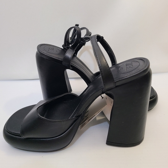 ZARA HIGH-HEEL PLATFORM SANDALS BLACK SIZE 6.5 | 3307/110 - Picture 7 of 13